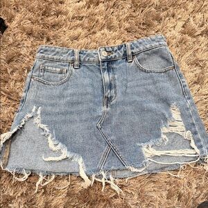 Pacsun Distressed Denim Mini Skirt